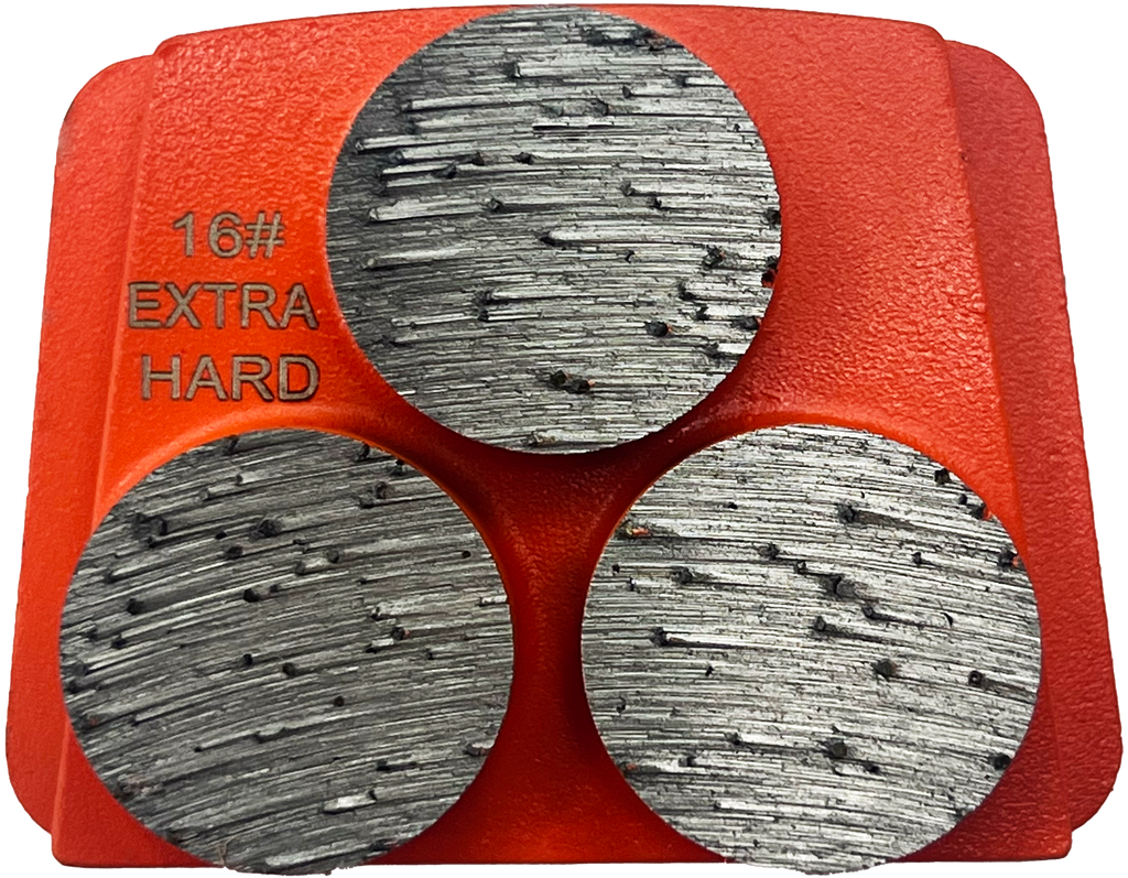 B16XH3RT: 9 x Extra Hard 16 Grit 3 Seg. Rect. Premium