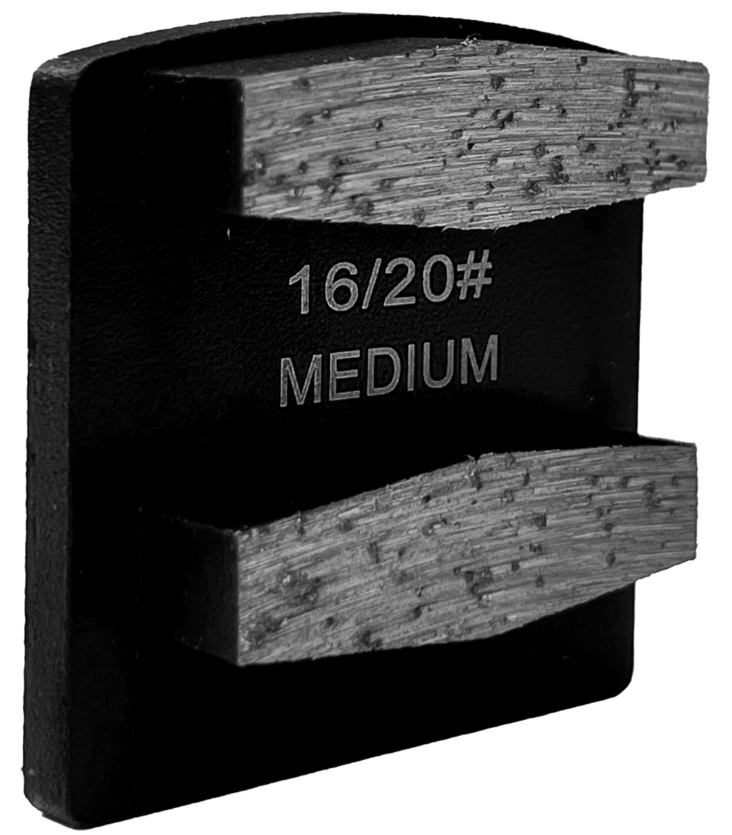 BHUSQ-16M2: 9 x Medium, 16 grit 2 segments