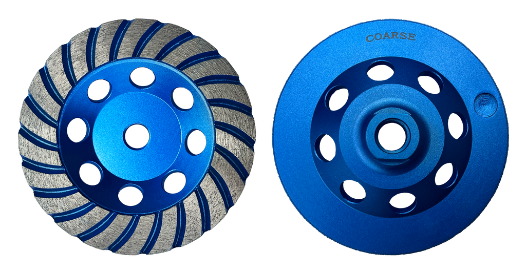 CW504: 5" Turbo Cup Wheel,20#, Coarse, Threaded