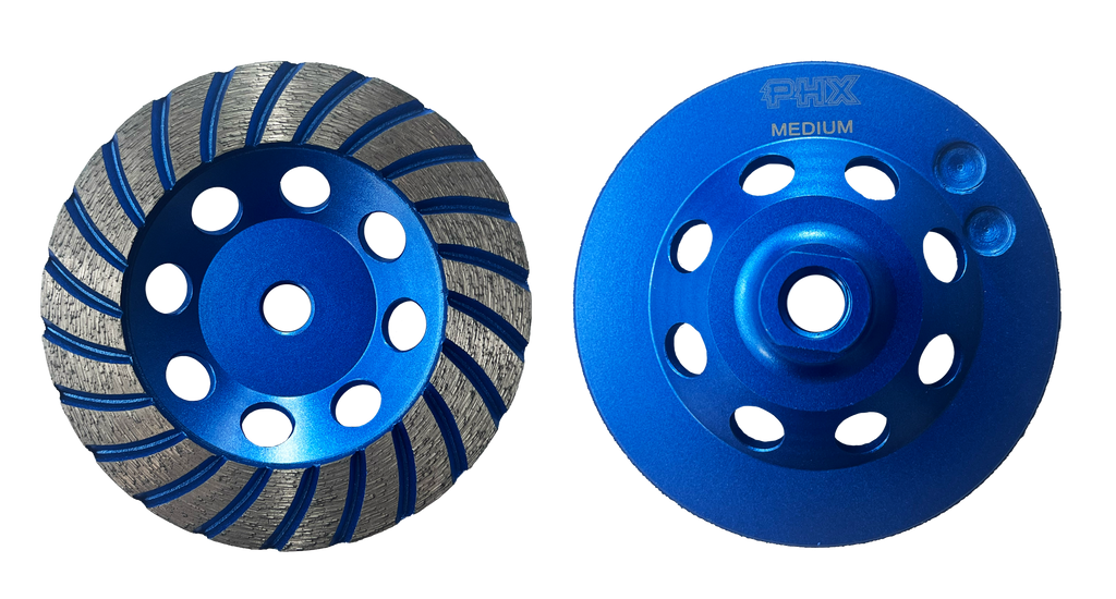 CW505: 5" Turbo Cup Wheel,40/50#, Medium, Threaded