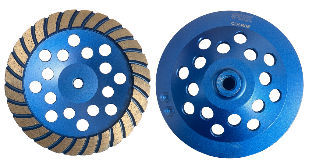 CW711: 7" Turbo Cup Wheel, 20#,Coarse,5/8"-11 Thread